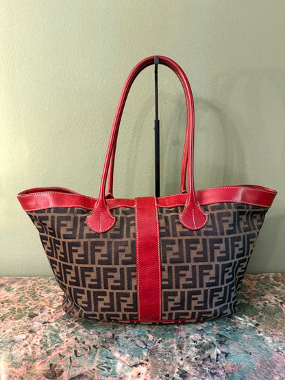 FENDI ZUCCA SHOPPING TOTE