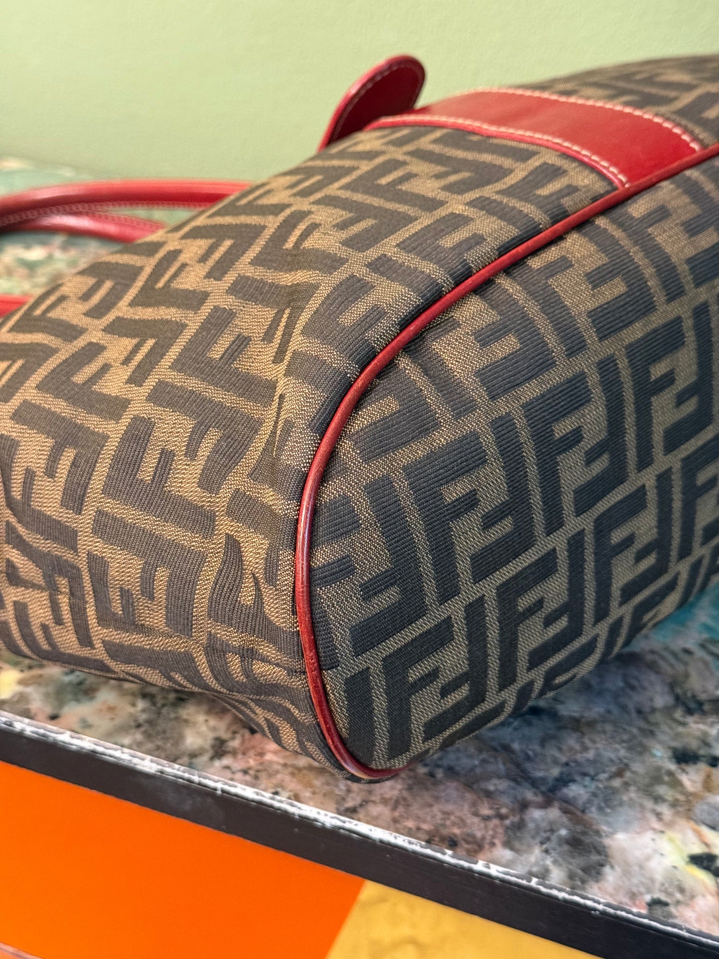 FENDI ZUCCA SHOPPING TOTE