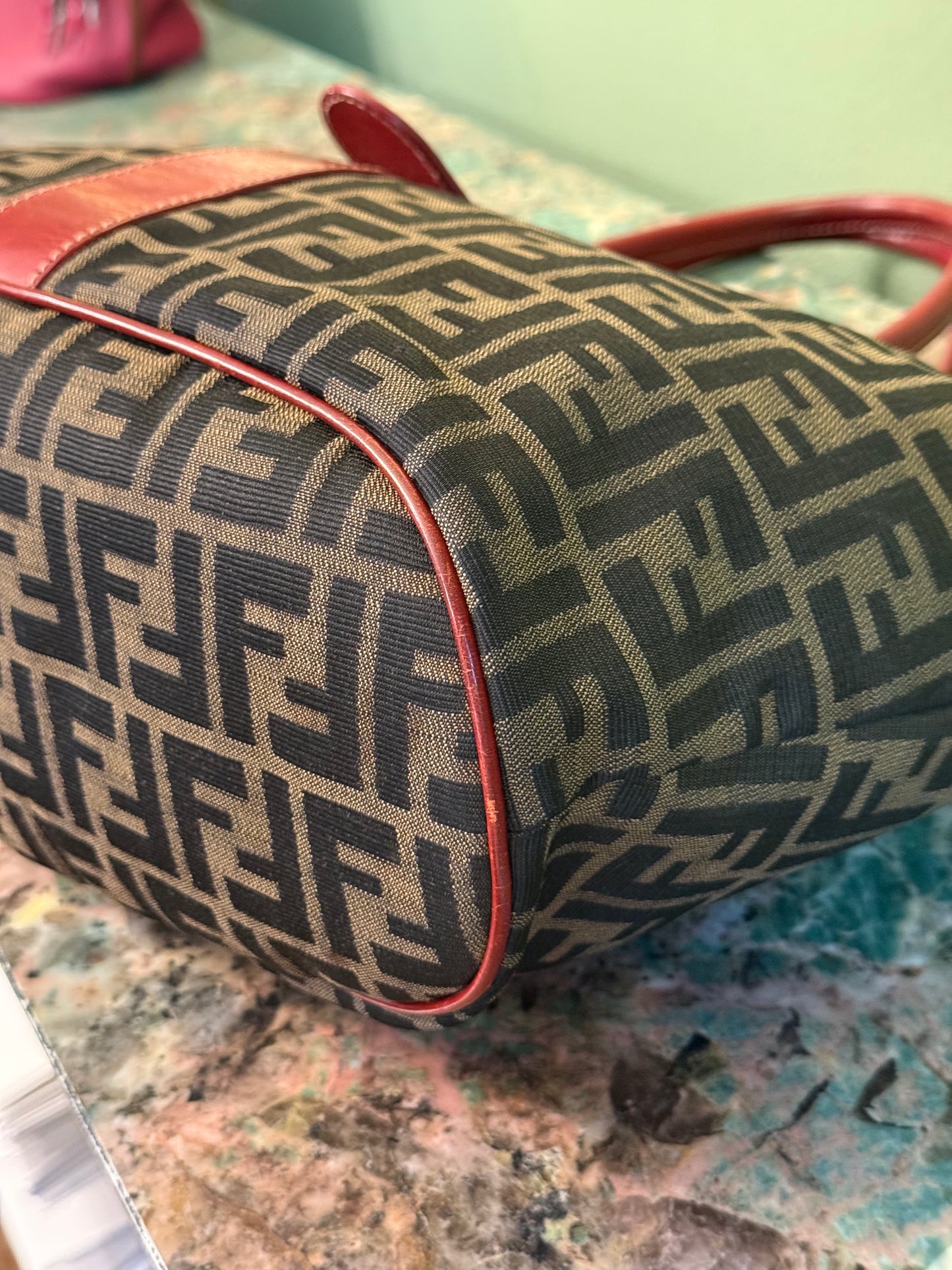 FENDI ZUCCA SHOPPING TOTE