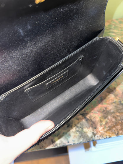 SAINT LAURENT MEDIUM BLACK SOLFERINO SHOULDER BAG