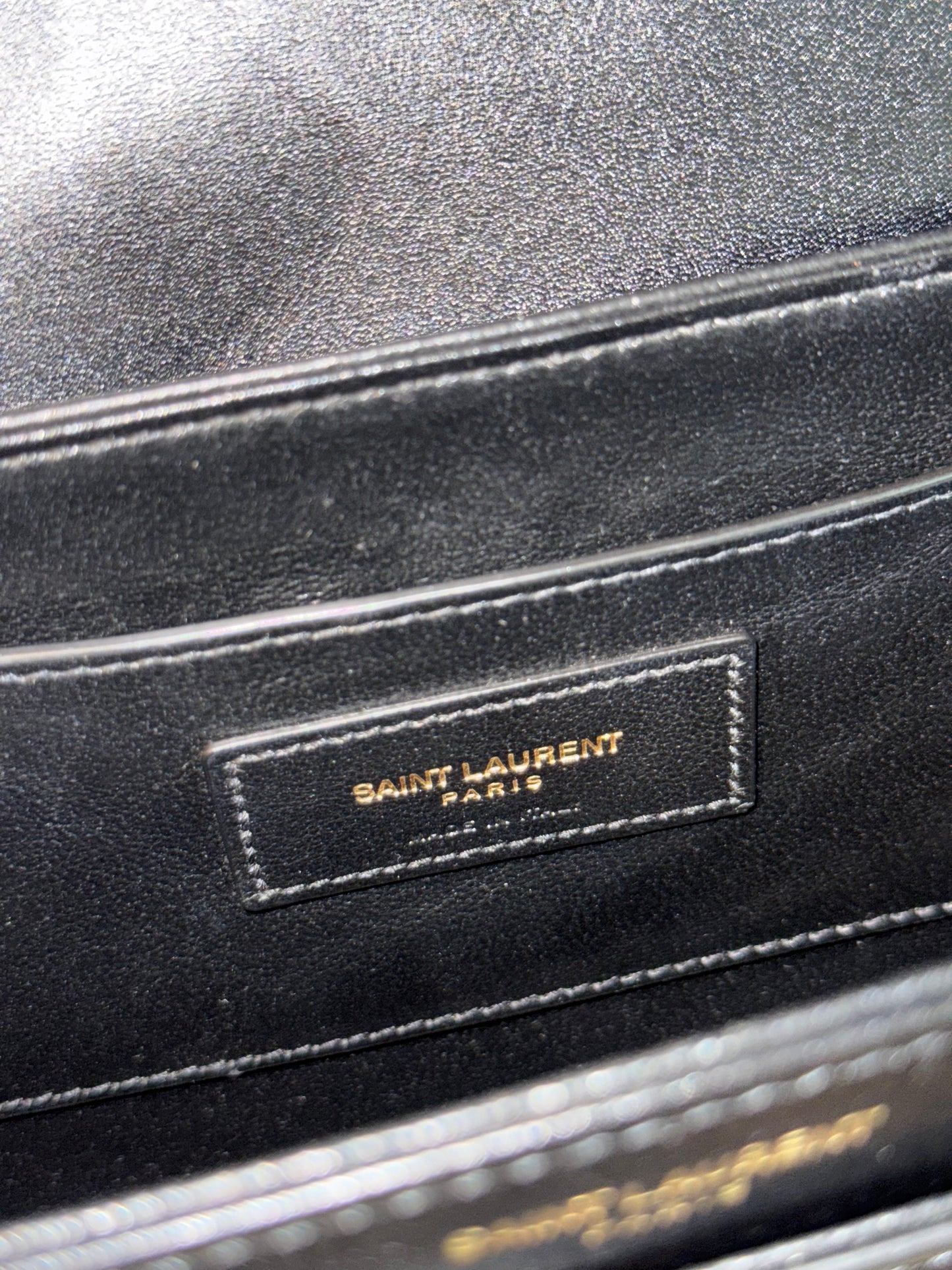 SAINT LAURENT MEDIUM BLACK SOLFERINO SHOULDER BAG