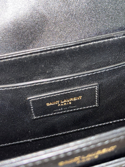 SAINT LAURENT MEDIUM BLACK SOLFERINO SHOULDER BAG