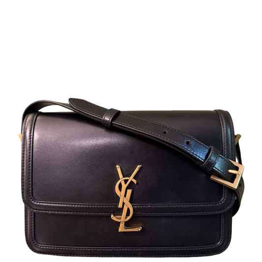 SAINT LAURENT MEDIUM BLACK SOLFERINO SHOULDER BAG