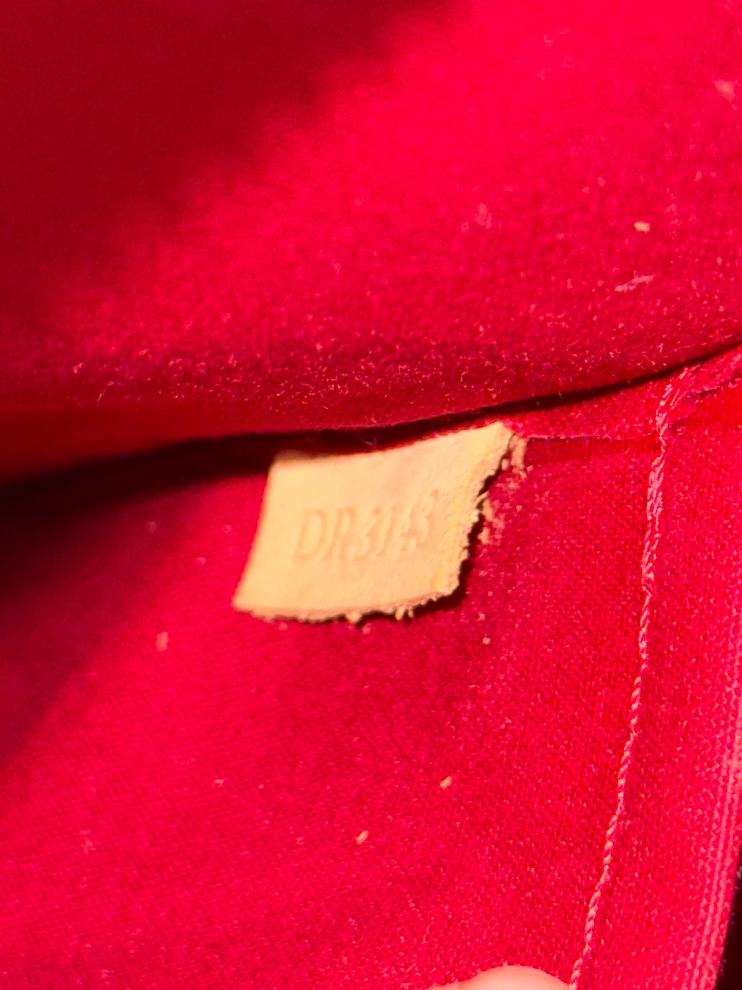 LOUIS VUITTON RED MONOGRAM VERNIS MONTANA BOSTON BAG