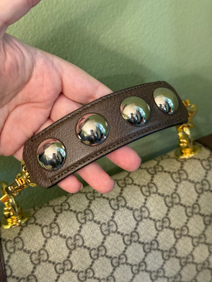 GUCCI GG SUPREME LARGE BLONDIE TOP HANDLE BAG