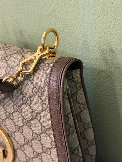 GUCCI GG SUPREME LARGE BLONDIE TOP HANDLE BAG