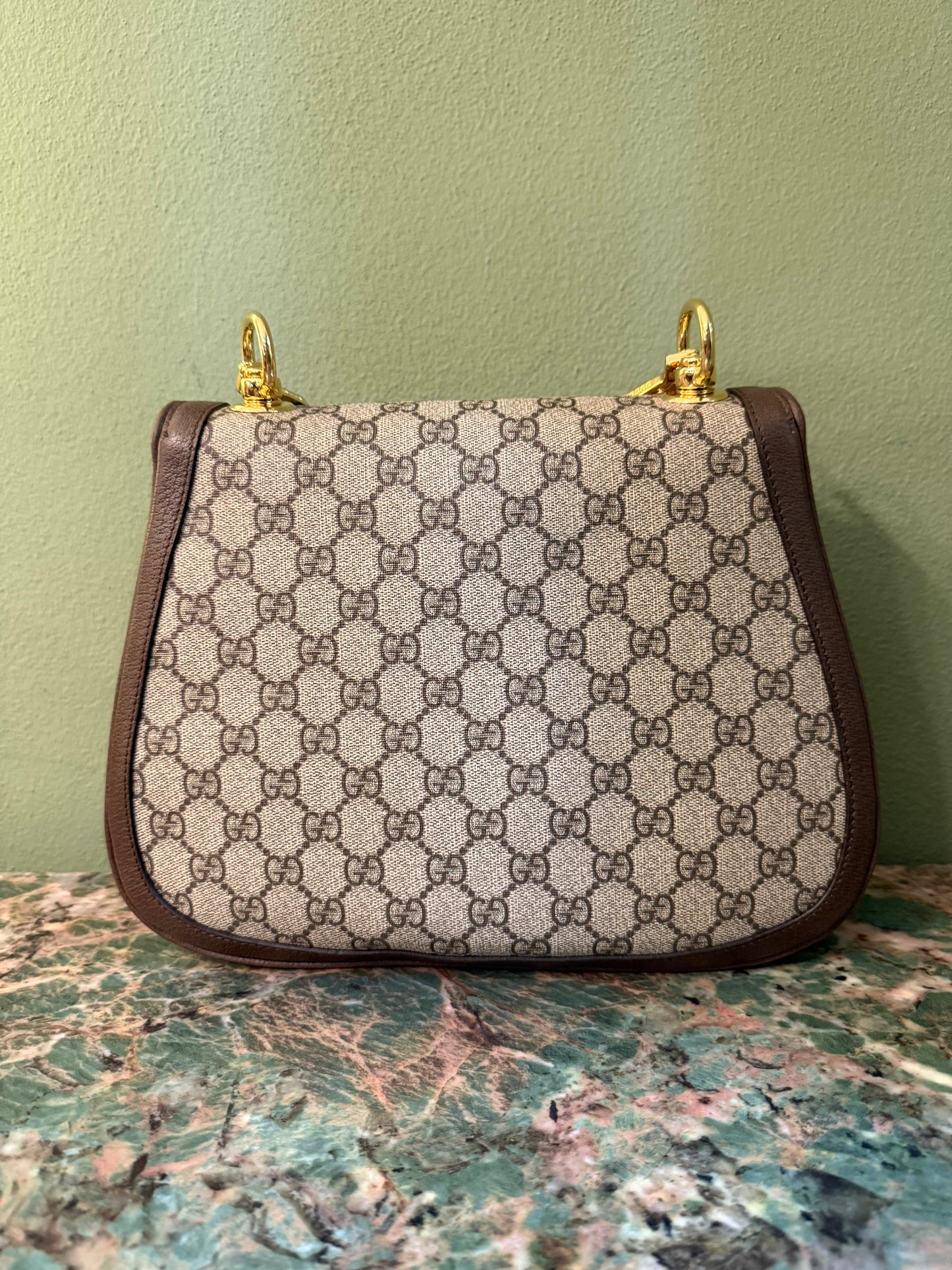 GUCCI GG SUPREME LARGE BLONDIE TOP HANDLE BAG