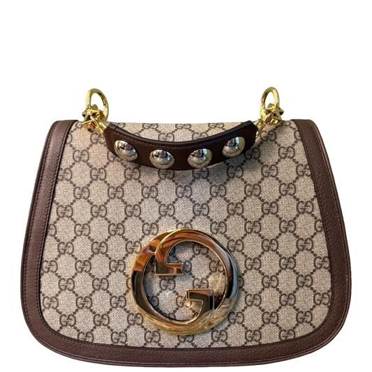 GUCCI GG SUPREME LARGE BLONDIE TOP HANDLE BAG