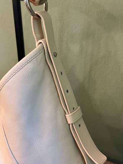 SAINT LAURENT CREAM MOMBASA HOBO BAG