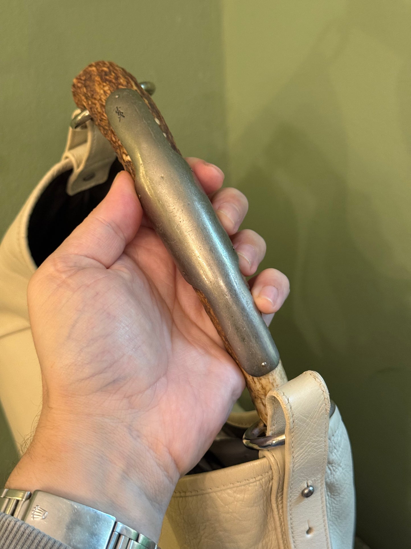 SAINT LAURENT CREAM MOMBASA HOBO BAG