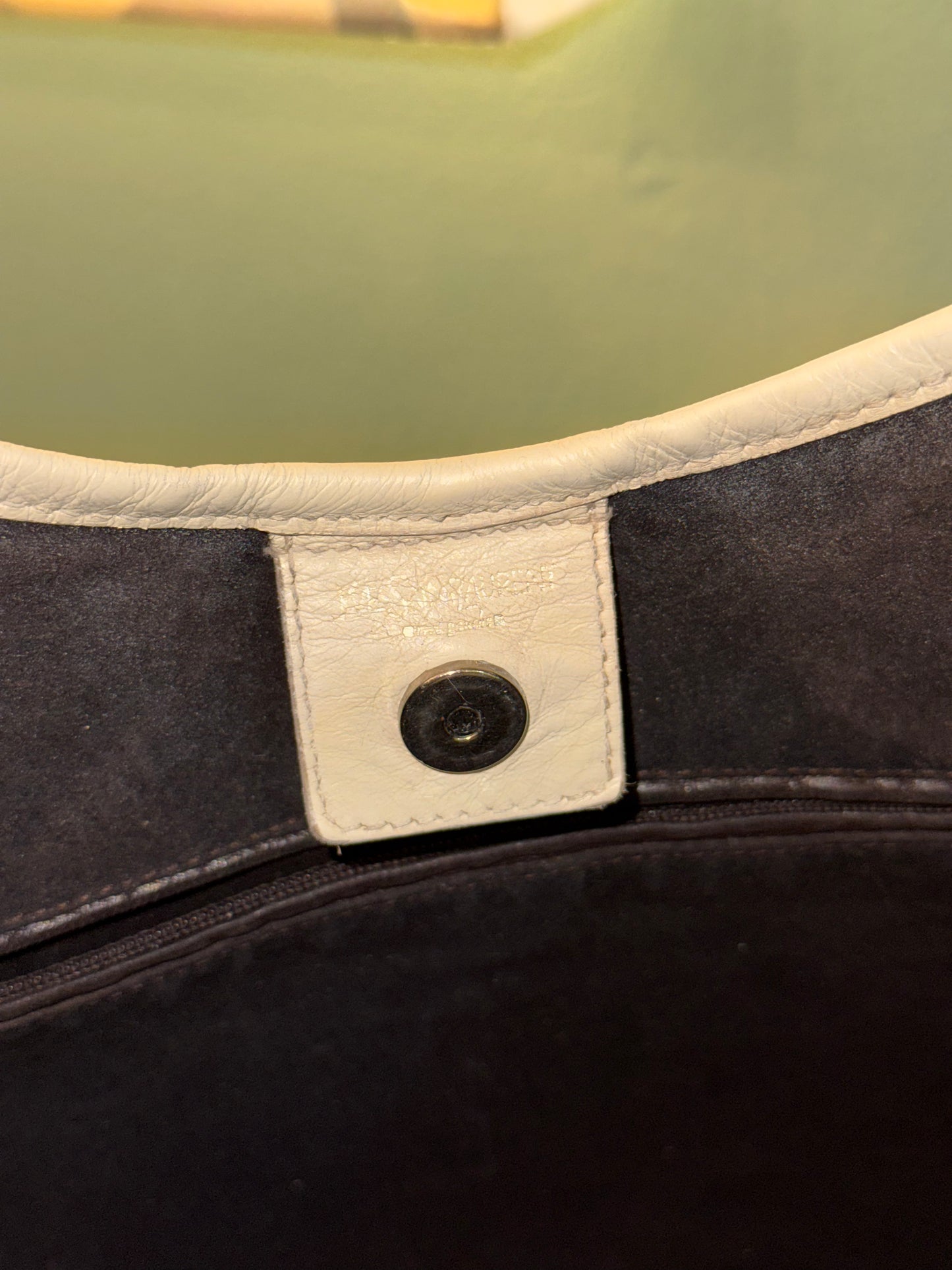 SAINT LAURENT CREAM MOMBASA HOBO BAG
