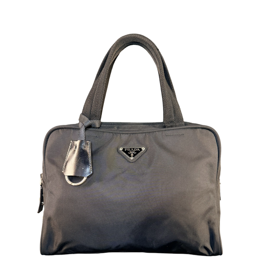 PRADA BLACK NYLON HANDBAG