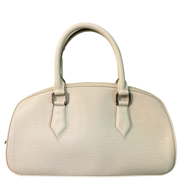 LOUIS VUITTON WHITE EPI JASMIN HANDBAG