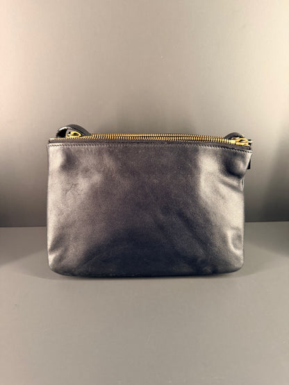 CÈLINE BLACK SMALL TRIO CROSSBODY BAG