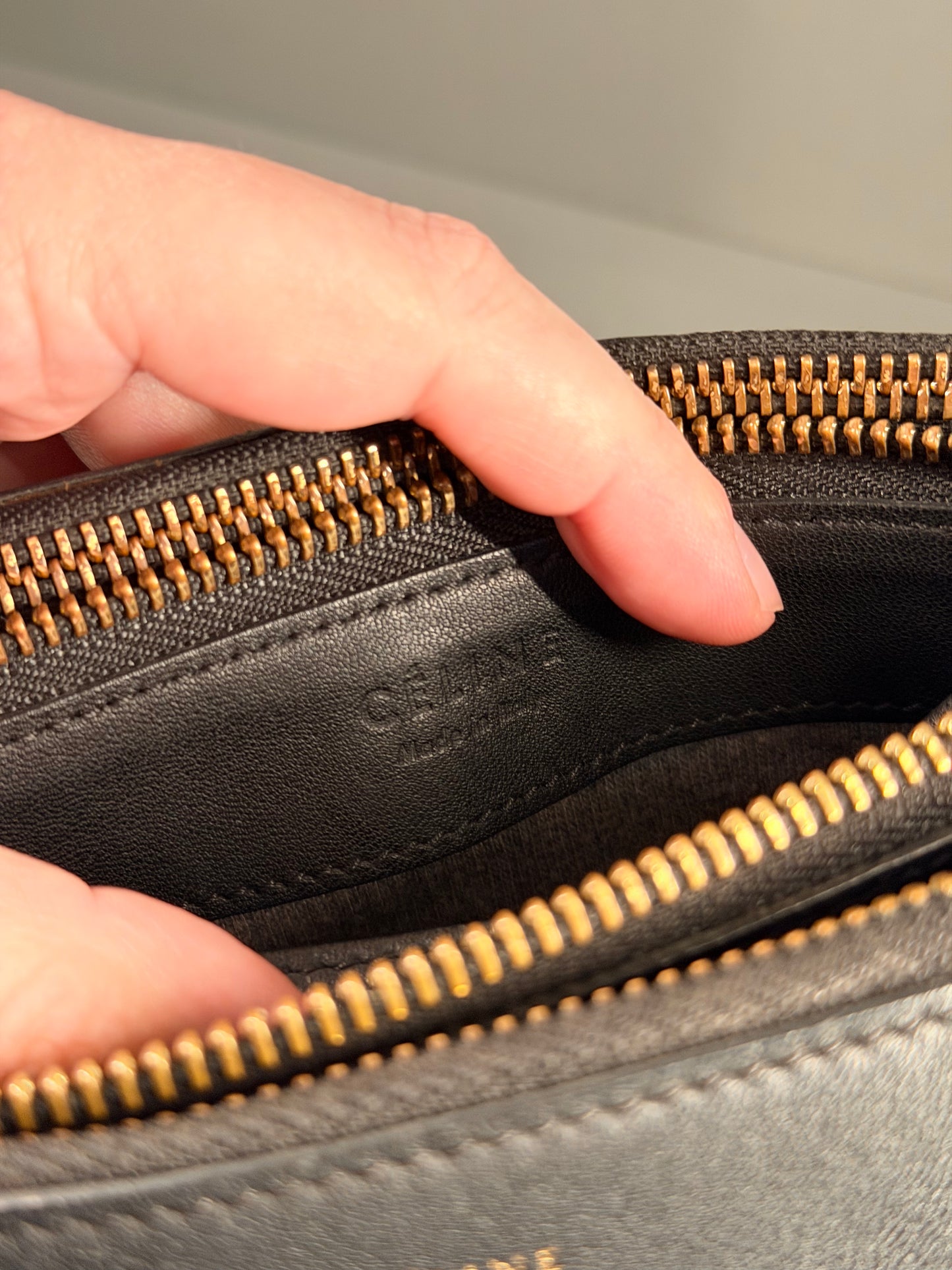 CÈLINE BLACK SMALL TRIO CROSSBODY BAG