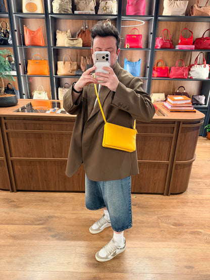 CÈLINE YELLOW SMALL TRIO CROSSBODY BAG