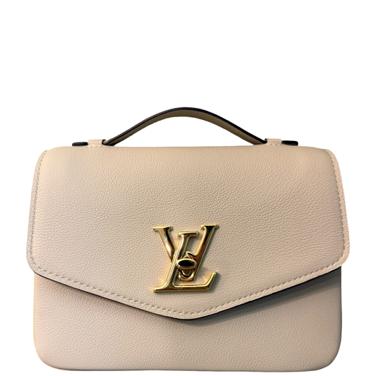 LOUIS VUITTON BEIGE OXFORD LOCKME SHOULDER BAG
