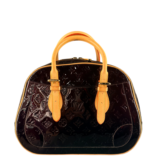 LOUIS VUITTON AMARANTH VERNIS SUMMIT DRIVE HANDBAG