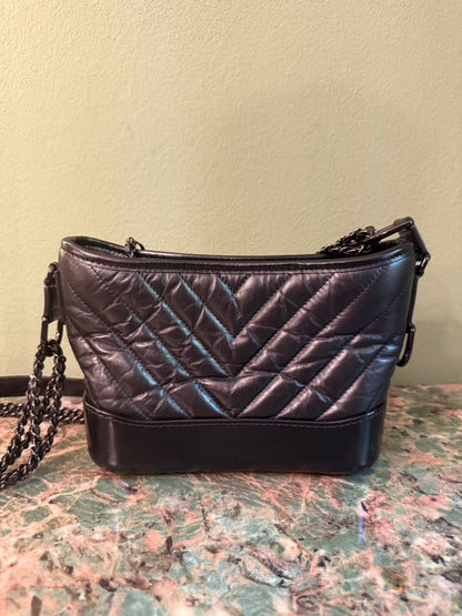 CHANEL SO BLACK CHEVRON MINI GABRIELLE CROSSBODY BAG