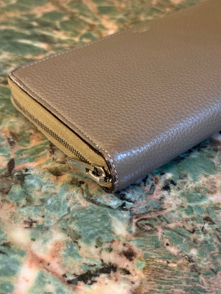 CELINE TAUPE LARGE ZIPPY WALLET