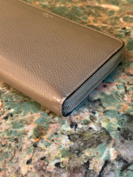 CELINE TAUPE LARGE ZIPPY WALLET