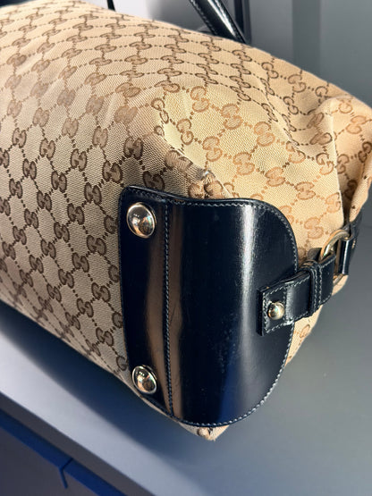 GUCCI GG CANVAS BOSTON HANDBAG