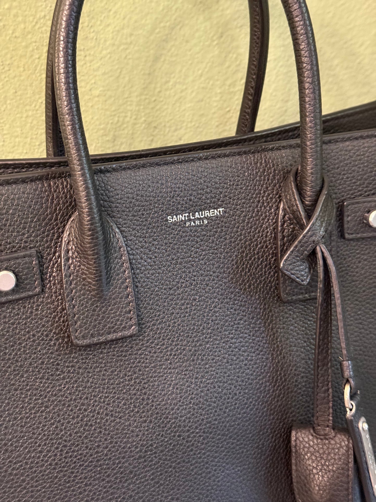 SAINT LAURENT BLACK BABY SAC DE JOUR HANDBAG