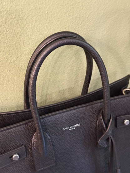 SAINT LAURENT BLACK BABY SAC DE JOUR HANDBAG