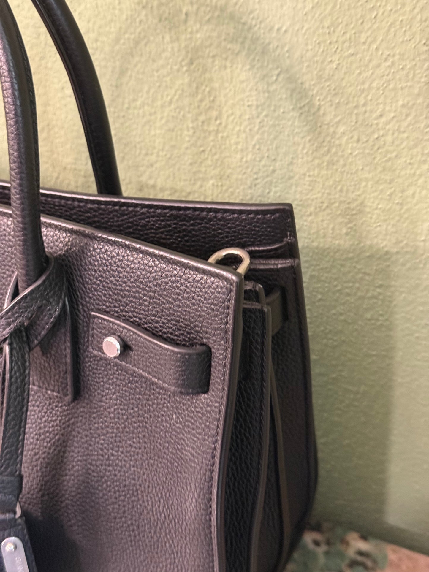 SAINT LAURENT BLACK BABY SAC DE JOUR HANDBAG
