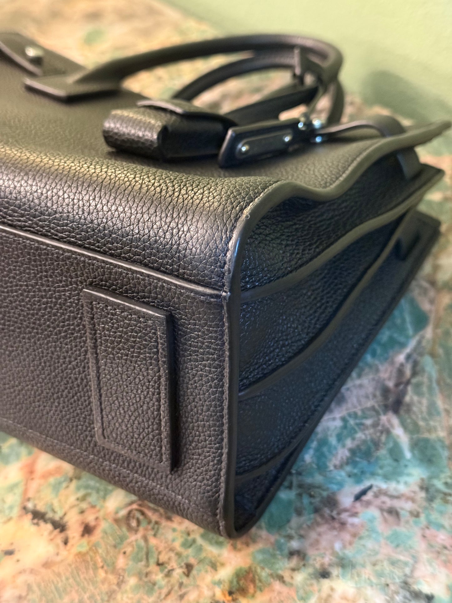 SAINT LAURENT BLACK BABY SAC DE JOUR HANDBAG