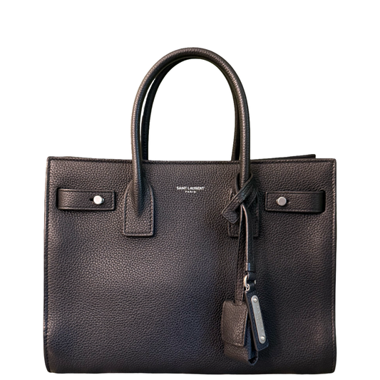 SAINT LAURENT BLACK BABY SAC DE JOUR HANDBAG