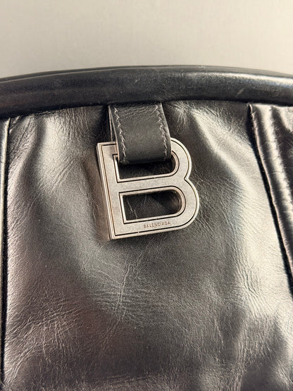 BALENCIAGA BLACK FRAME CLUTCH XS