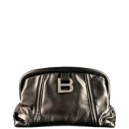 BALENCIAGA BLACK FRAME CLUTCH XS