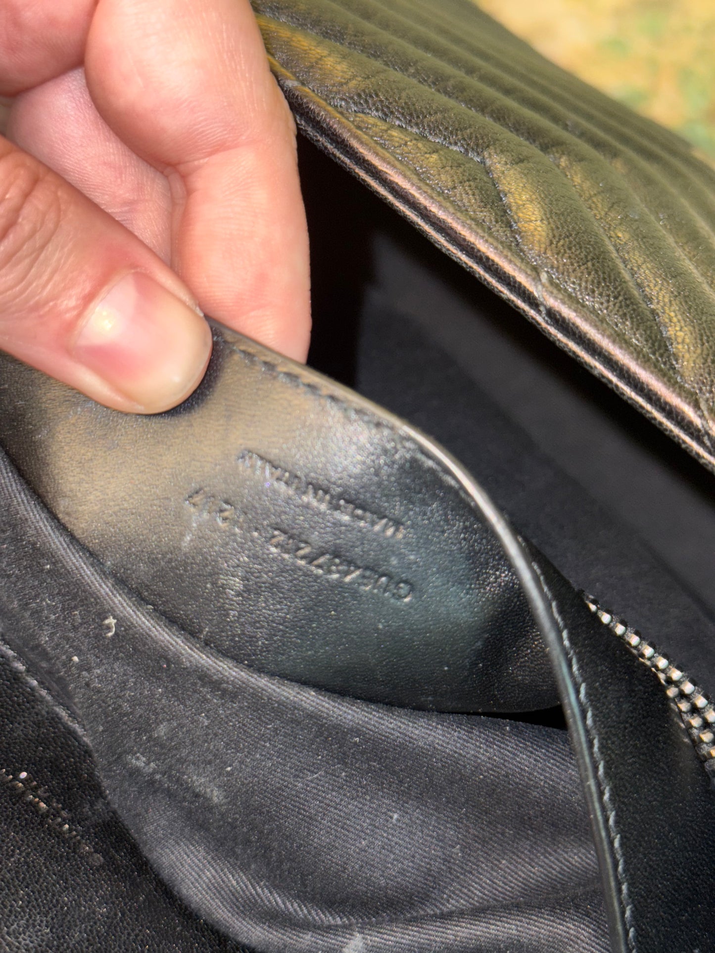 SAINT LAURENT BLACK LARGE COLLEGE SHOULDER BAG