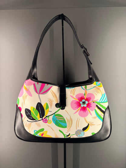 GUCCI BY TOM FORD FLORAL PRINT JACKIE SHOULDER BAG