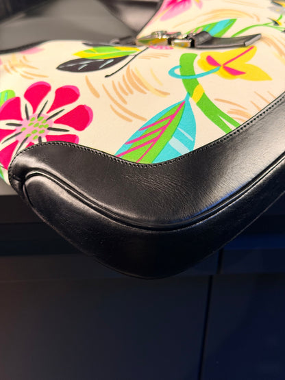 GUCCI BY TOM FORD FLORAL PRINT JACKIE SHOULDER BAG