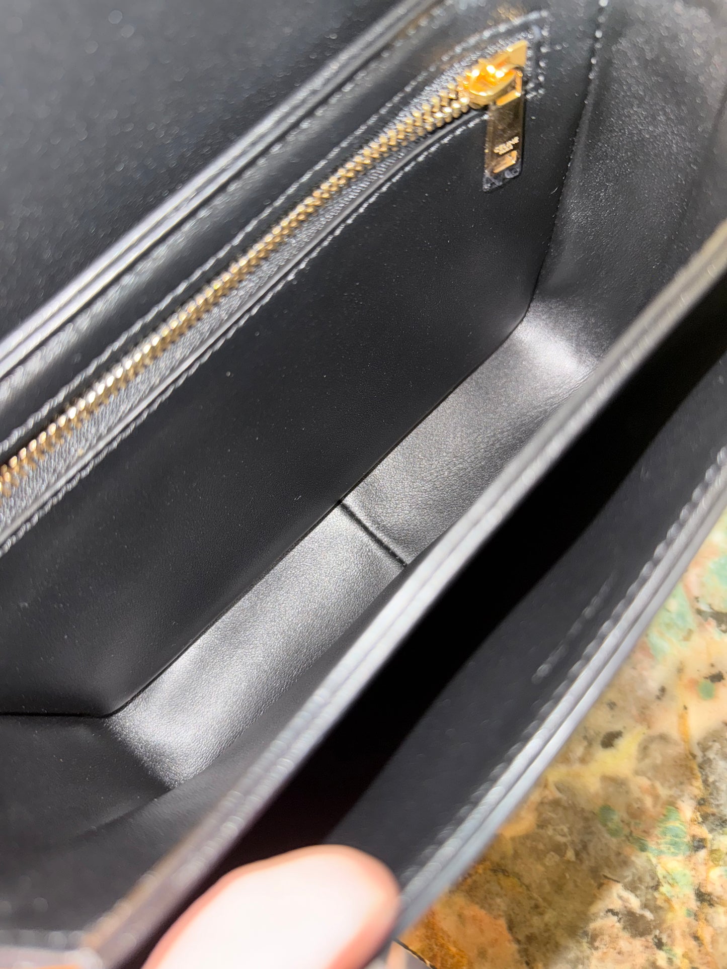 CELINE BLACK TEEN TRIOMPHE CROSSBODY BAG