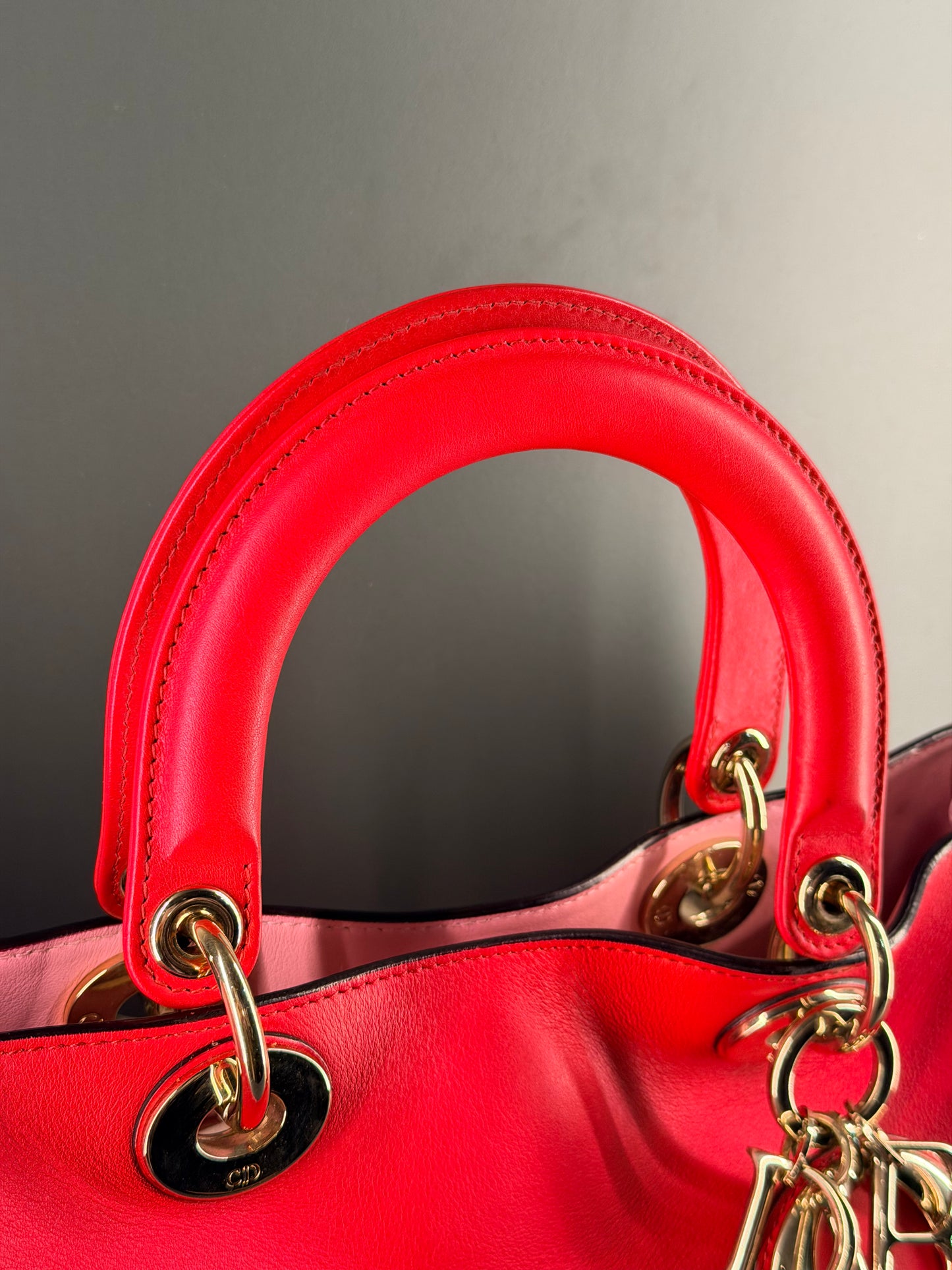 DIOR RED LARGE DIORISSIMO HANDBAG