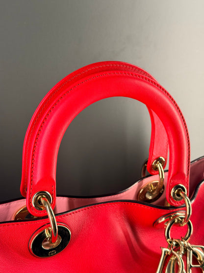 DIOR RED LARGE DIORISSIMO HANDBAG
