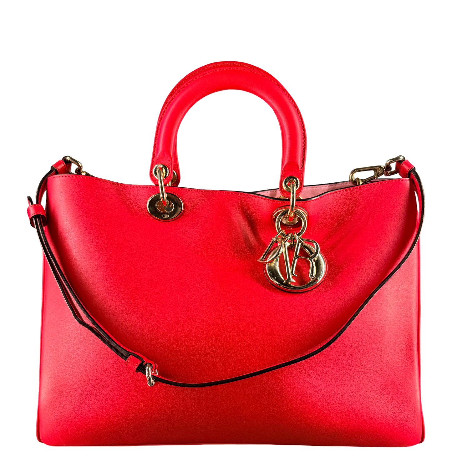 DIOR RED LARGE DIORISSIMO HANDBAG