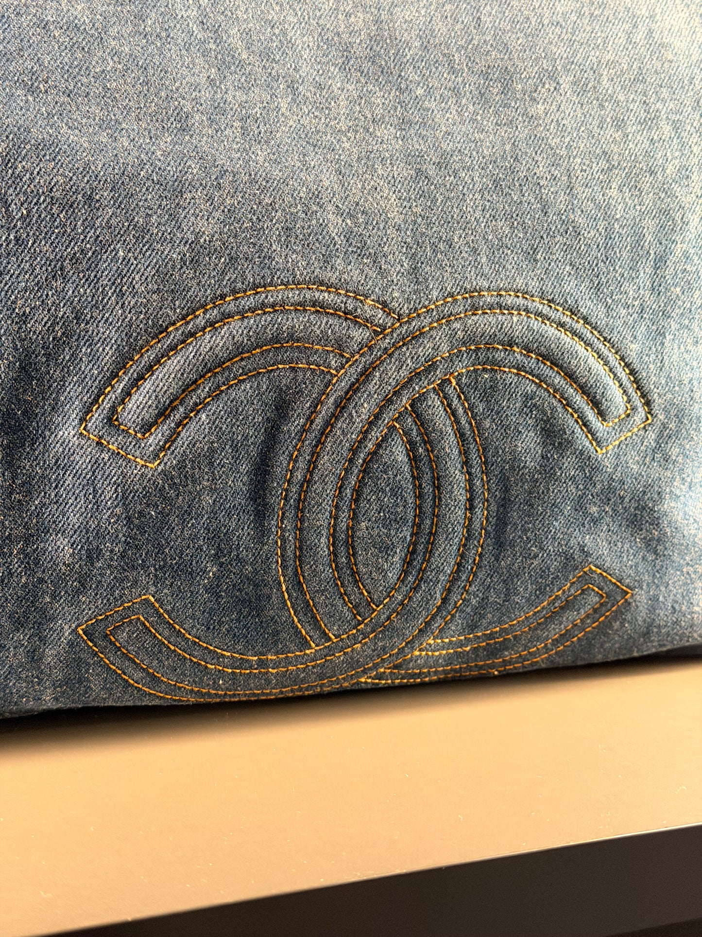 CHANEL BLUE DENIM XXL SHOPPER TOTE