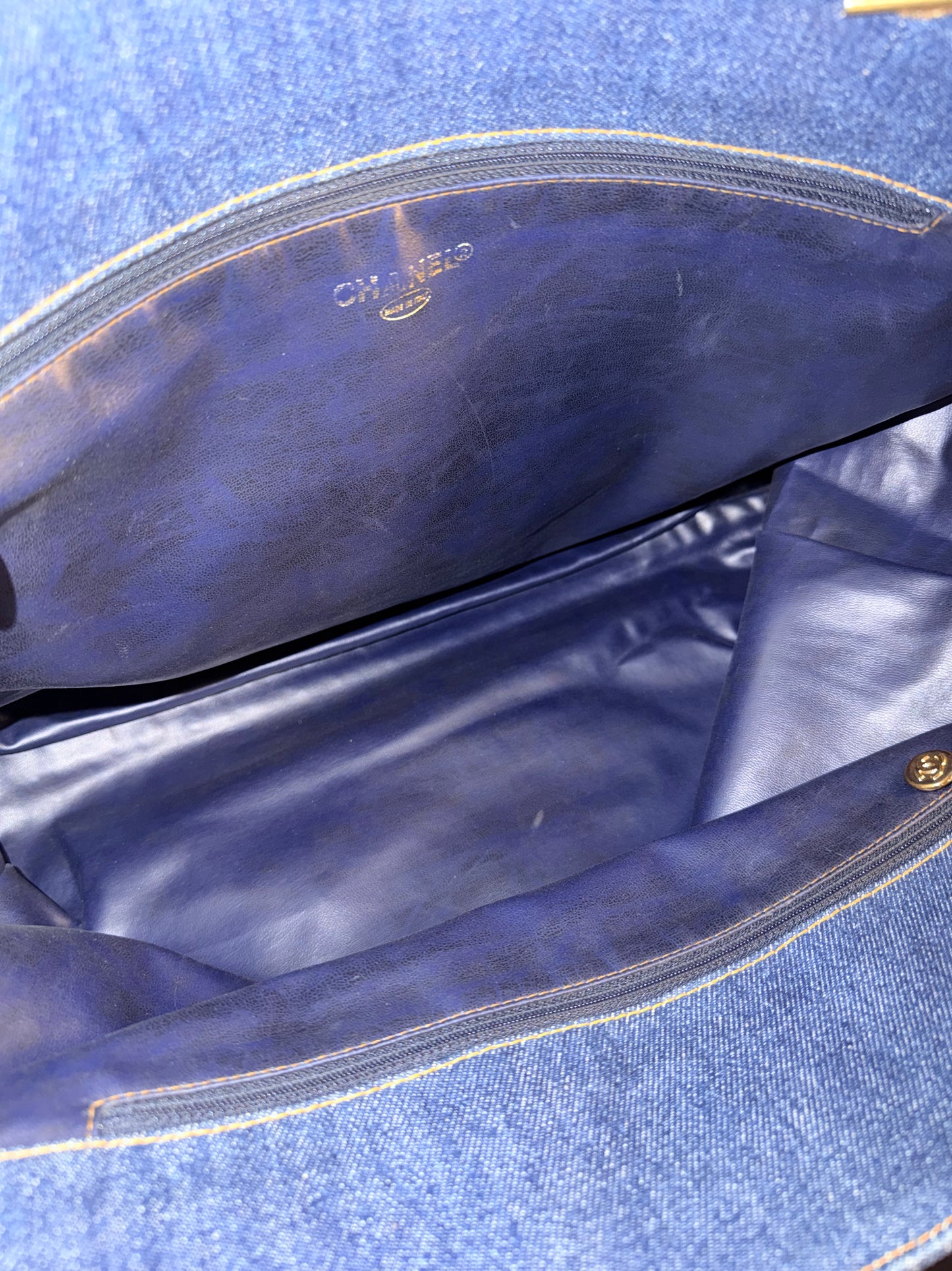 CHANEL BLUE DENIM XXL SHOPPER TOTE