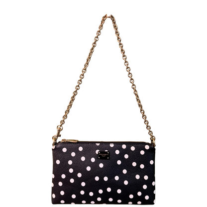 DOLCE & GABBANA BLACK POIS MINI CHAIN  POCHETTE