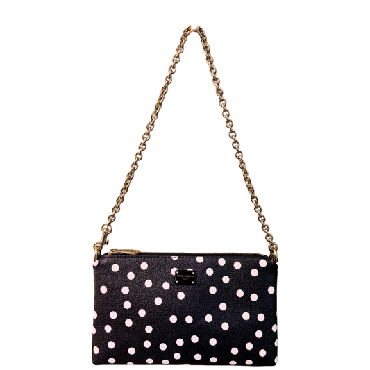 DOLCE & GABBANA BLACK POIS MINI CHAIN  POCHETTE