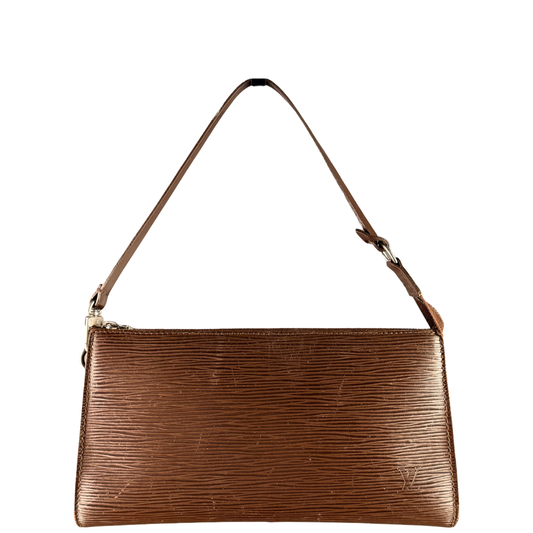 LOUIS VUITTON BROWN EPI POCHETTE ACCESSOIRES
