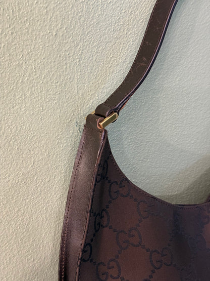 GUCCI BROWN MONOGRAM HOBO BAG