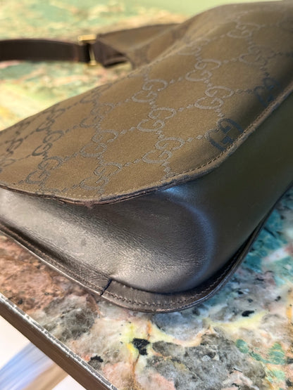 GUCCI BROWN MONOGRAM HOBO BAG