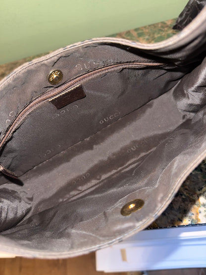 GUCCI BROWN MONOGRAM HOBO BAG