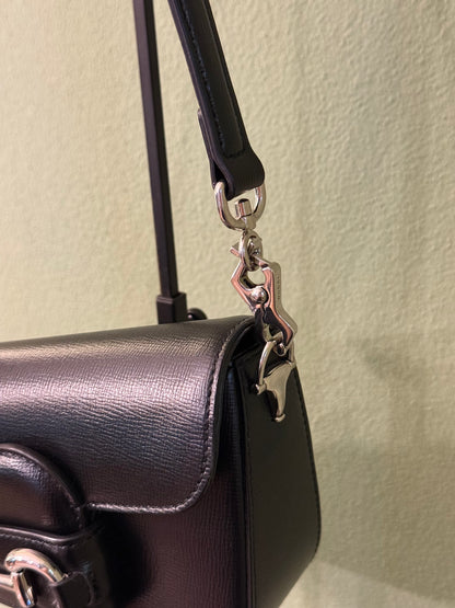 GUCCI BLACK SMALL HORSEBIT 1955 SHOULDER BAG