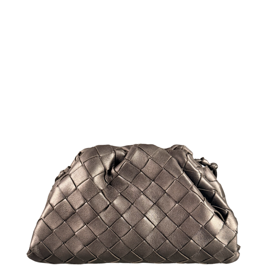 BOTTEGA VENETA BLACK INTRECCIATO MINI POUCH